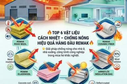 Top 6 Vật Liệu Cách Nhiệt – Chống Nóng Hiệu Quả Nhất Năm 2026 Cho Nhà Ở Và Công Trình Công Nghiệp