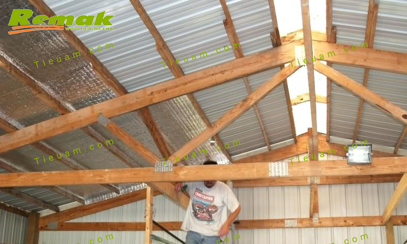 Cách nhiệt chống nóng cho mái tôn bằng túi khí